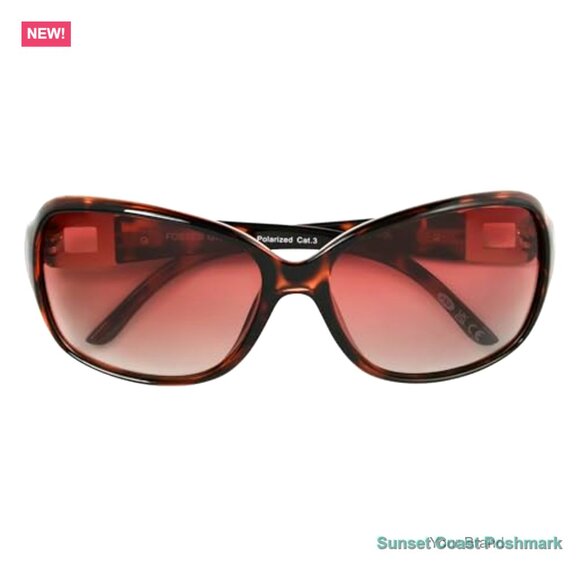 Polarized Tortoise Shell Sunglasses, Rectangular Frame, UV Protection main image 7